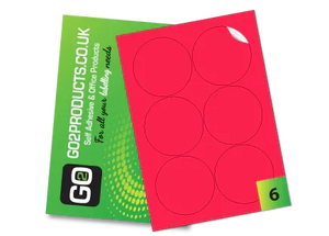 Fluorescent A4 Labels – Round & Rectangle