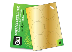 Metallic A4 Labels – Round & Rectangle Gold & Silver