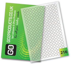 Round Transparent Gloss Labels (13mm Diameter) - Go2products