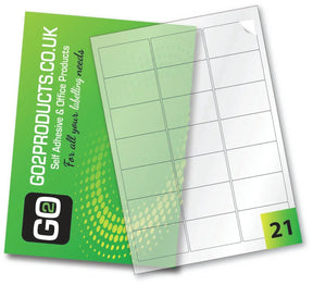 Transparent Gloss Laser Labels (63.5mm x 38.1mm) - Go2products