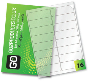 Transparent Gloss Laser Labels (99.1mm x 33.9mm) - Go2products