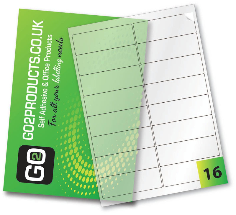 Transparent Gloss Laser Labels 99.1mm x 33.9mm - Go2products