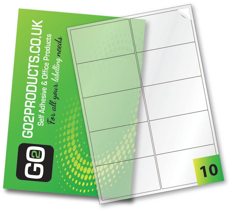 Transparent Gloss Laser Labels 99.1mm x 57.3mm - Go2products