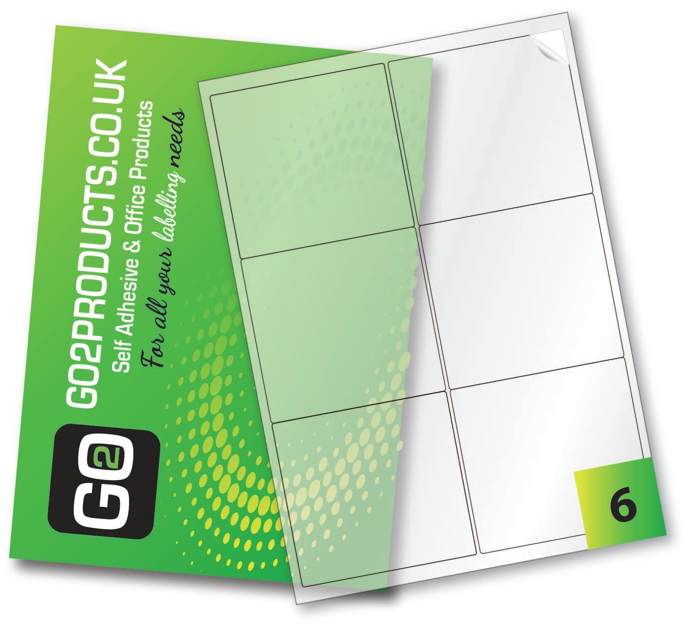 Transparent Gloss Laser Labels (99.1mm x 93.1mm) - Go2products