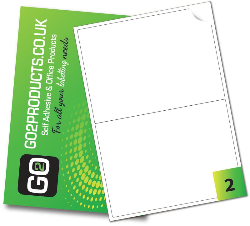 LL02 WTR - A4 Removable Labels - Matt White Peelable Printer Labels on Sheets 199.6mm x 143.5mm