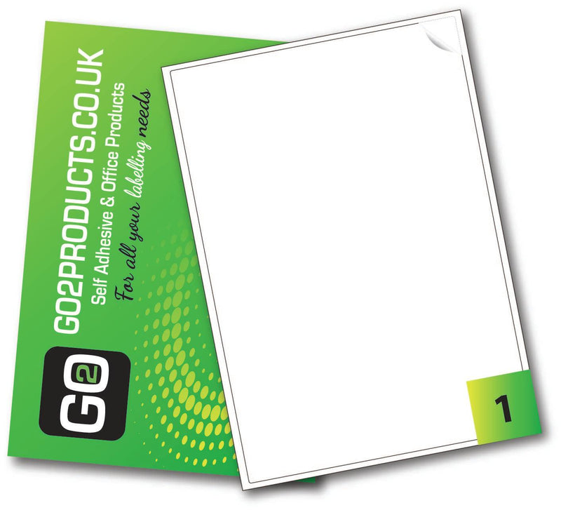 LL01 WTR - A4 Removable Labels - Matt White Peelable Printer Labels on Sheets 199.6mm x 289.1mm