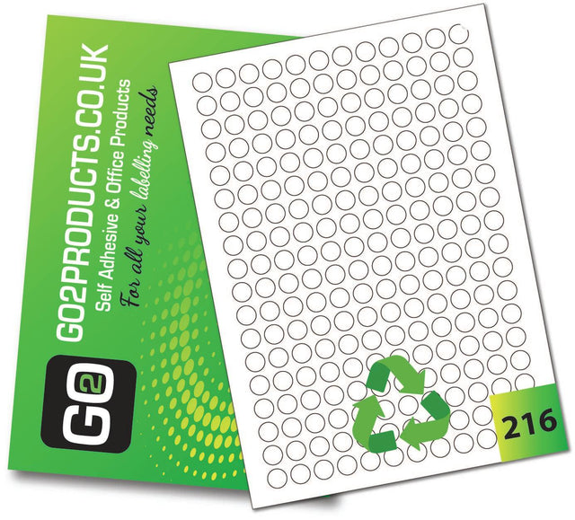 Round Recycled Paper Labels (13mm Diameter) - Go2products