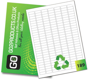 Mini Recycled Paper Labels (25.4mm x 10mm) - Go2products