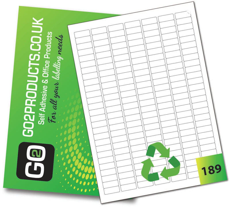 Recycled Paper Labels 25.4mm x 10mm - Go2products