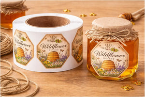Custom Printed Honey Labels on Rolls