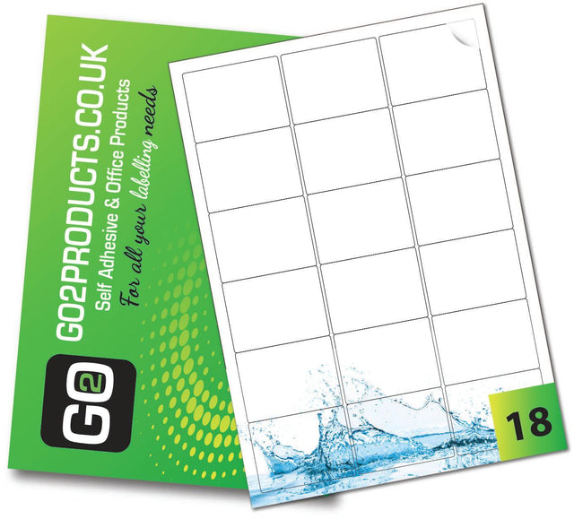 Waterproof Poly Labels (63.5mm x 46.6mm) - Go2products