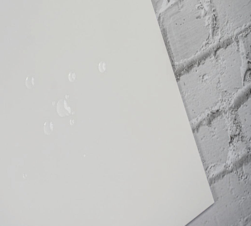 Close up image of our white waterproof poly material