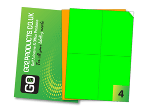Fluorescent Coloured Labels (105mm x 148.5mm) - Go2products