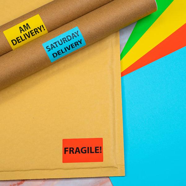 Coloured rectangle sticky labels by Go2Products