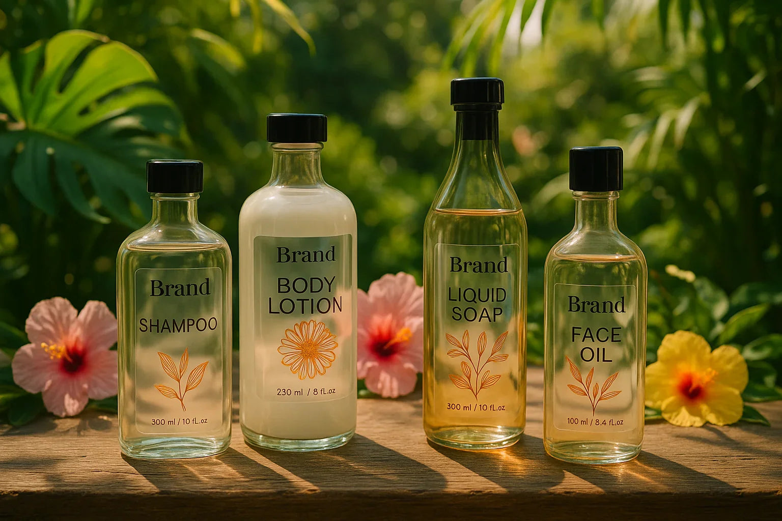 transparent gloss clear laser labels on glass bottles