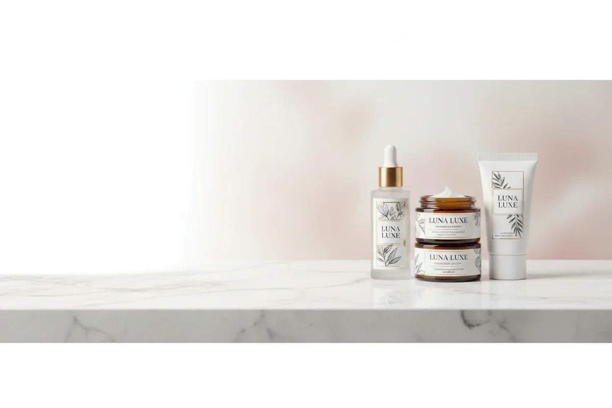 custom printed labels on cosmetic products using our labels