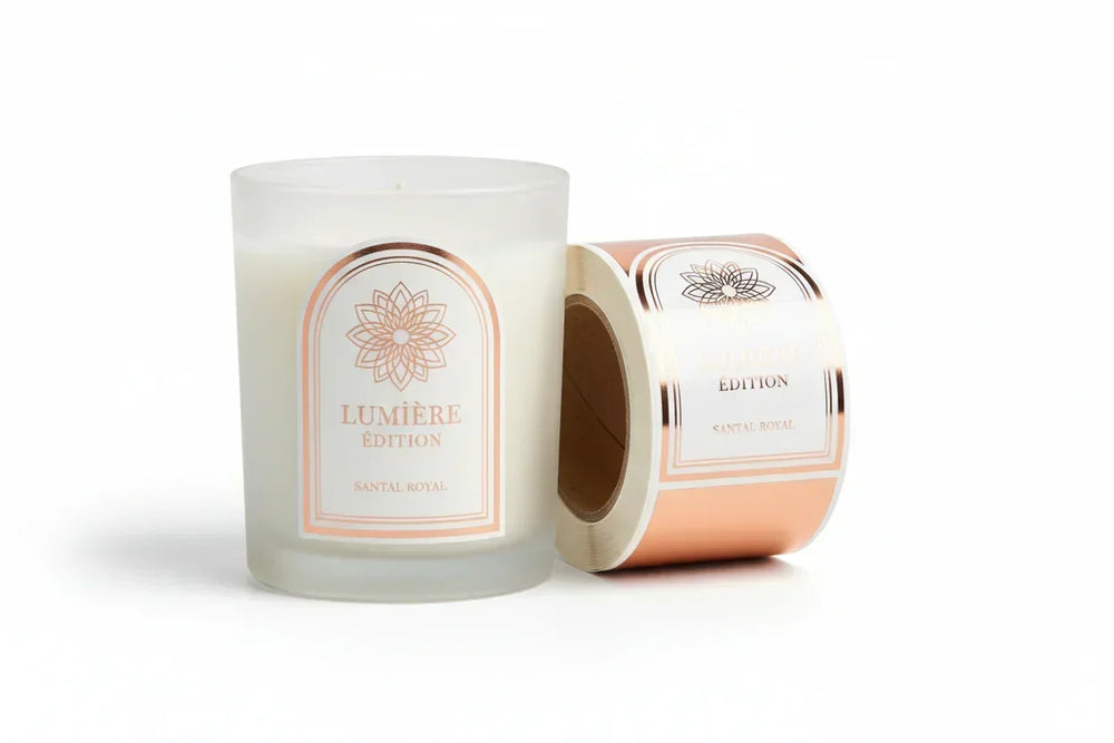 Peel and reveal labels for cosmetics and product packaging