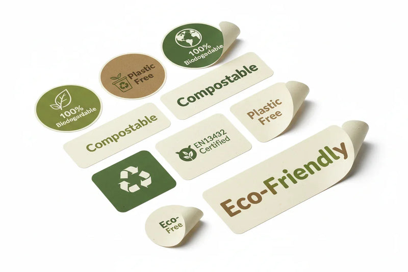 printed eco labels, personalise any label design you have with our print service. 