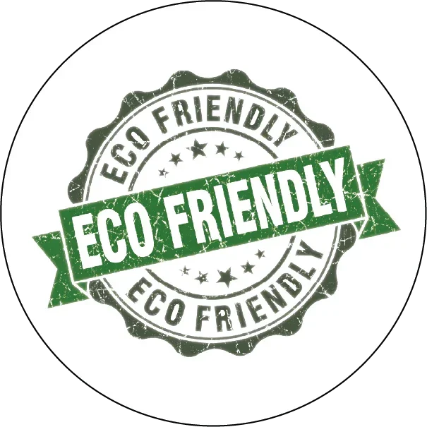 eco friendly stamp sticker printed on 100% recycled paper
