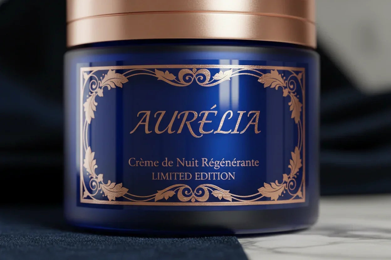 luxury transparent labels foiled to showcase the quality of productusing our printed labels. 