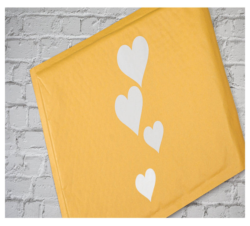 Heart Shaped Stickers (60mm x 66.6mm) - Go2products