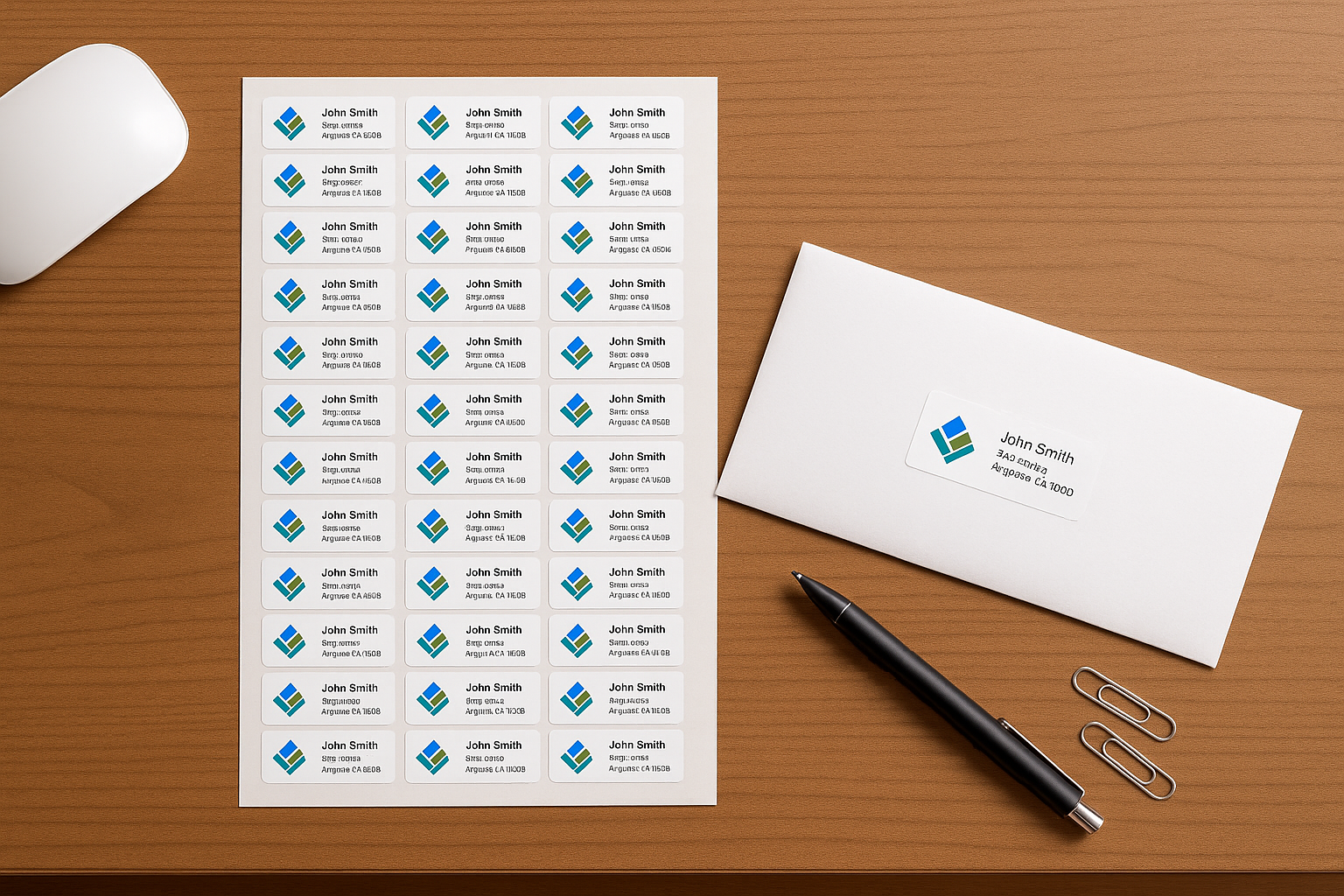 please add an envelope with one of those labels into this exact image. 