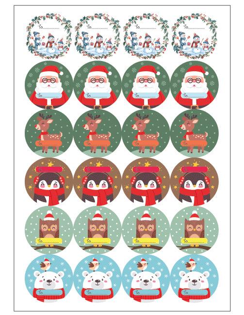 Santa christmas Gift Labels