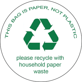 this bag is paper, not plastic stickers