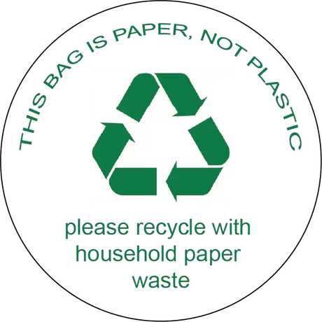 this bag is paper, not plastic stickers