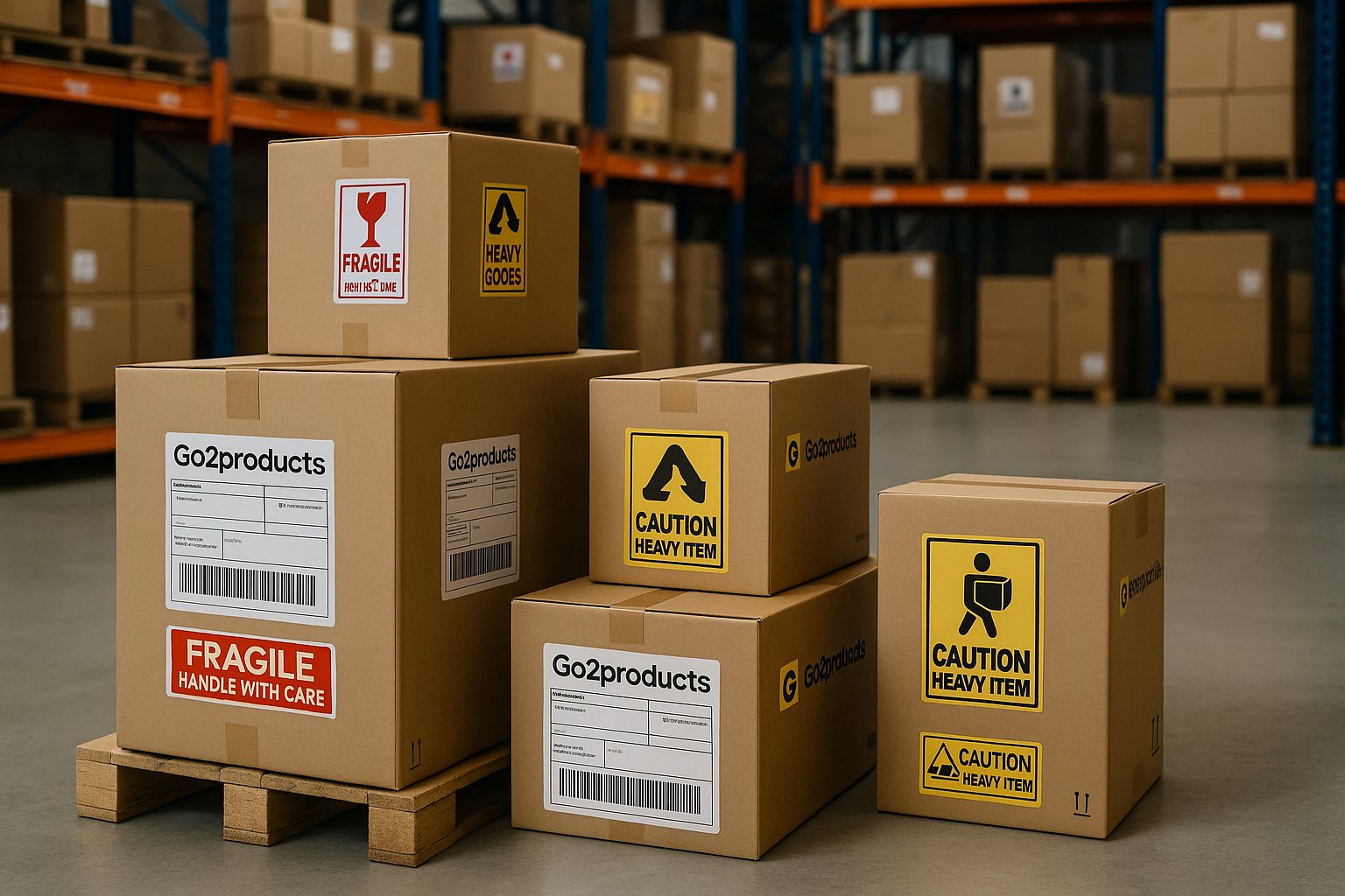 use the same labels as our products though on parcels. 