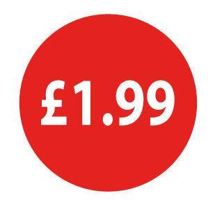 30mm Red Retail Price Labels - Go2products