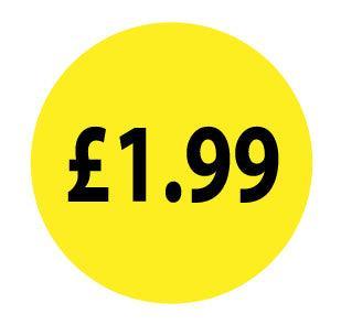 30mm Yellow Retail Price Labels - Go2products