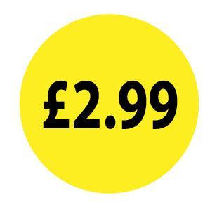 30mm Yellow Retail Price Labels - Go2products