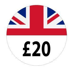 30mm Union Jack Price Labels - Go2products