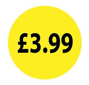 30mm Yellow Retail Price Labels - Go2products