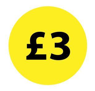 30mm Yellow Retail Price Labels - Go2products