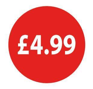25mm Red Retail Price Labels - Go2products