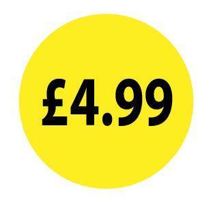25mm Yellow Retail Price Labels - Go2products