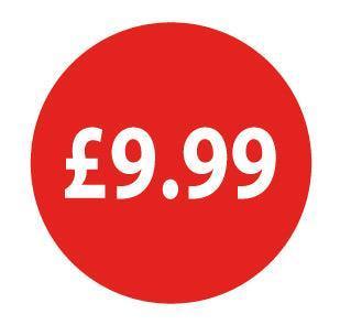 25mm Red Retail Price Labels - Go2products