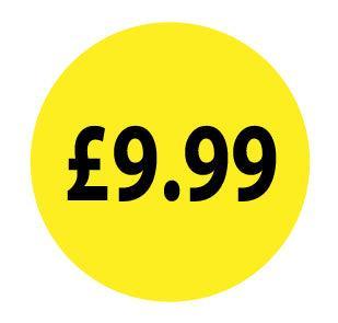 30mm Yellow Retail Price Labels - Go2products