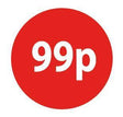 25mm Red Retail Price Labels - Go2products
