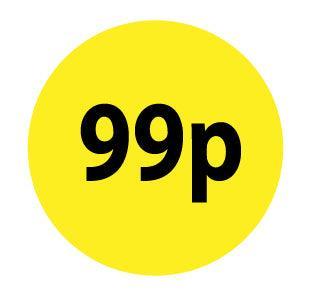 30mm Yellow Retail Price Labels - Go2products