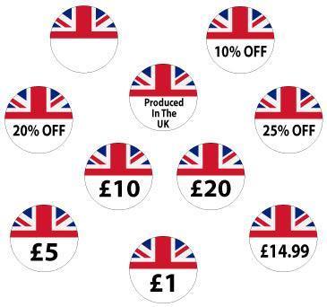 25mm Union Jack Price Labels - Go2products