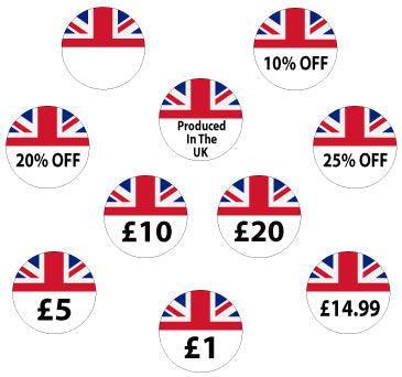 30mm Union Jack Price Labels - Go2products